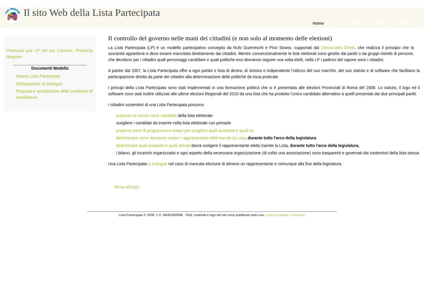 Screenshot of listapartecipata.org