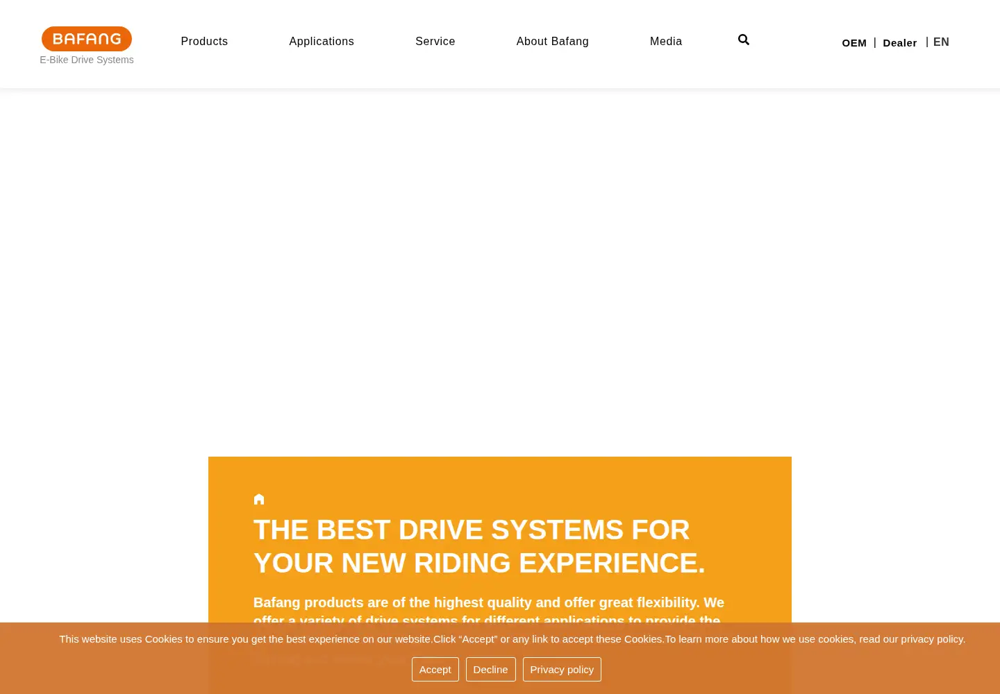 Screenshot of bafang-e.com