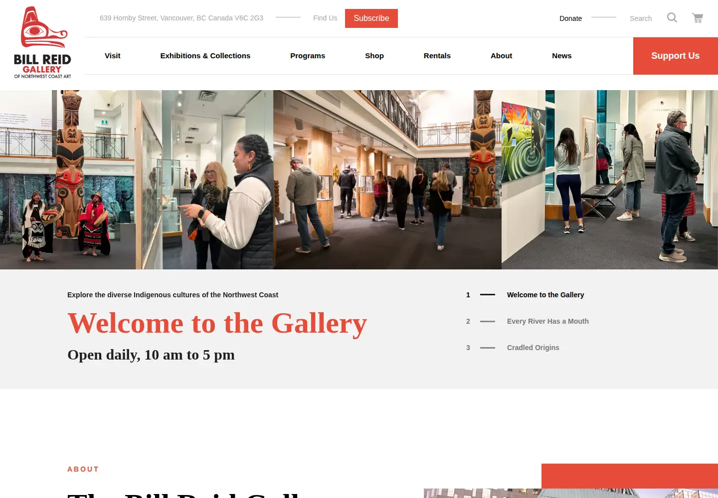 Captured homepage of billreidgallery.ca in the current scan