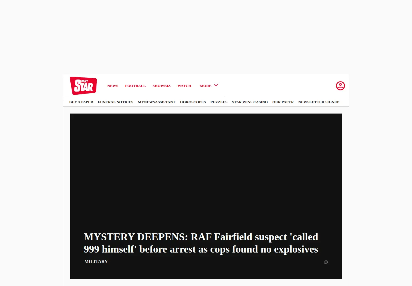Screenshot of dailystar.co.uk