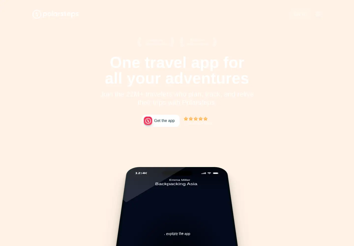 Screenshot of polarsteps.com