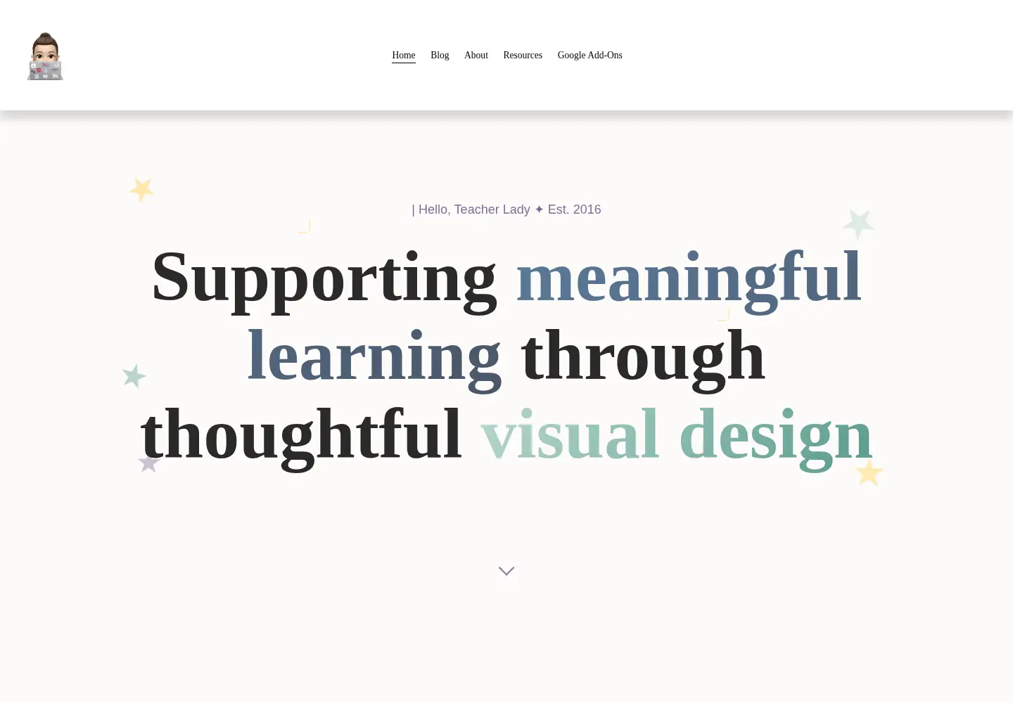 Screenshot of helloteacherlady.com