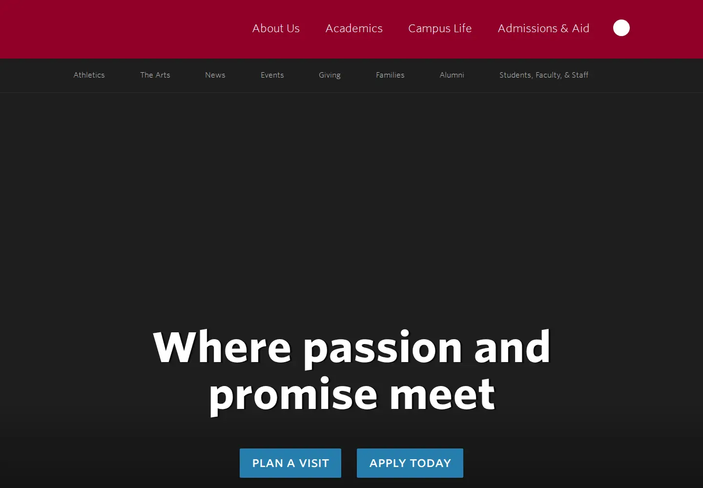 Screenshot of lafayette.edu