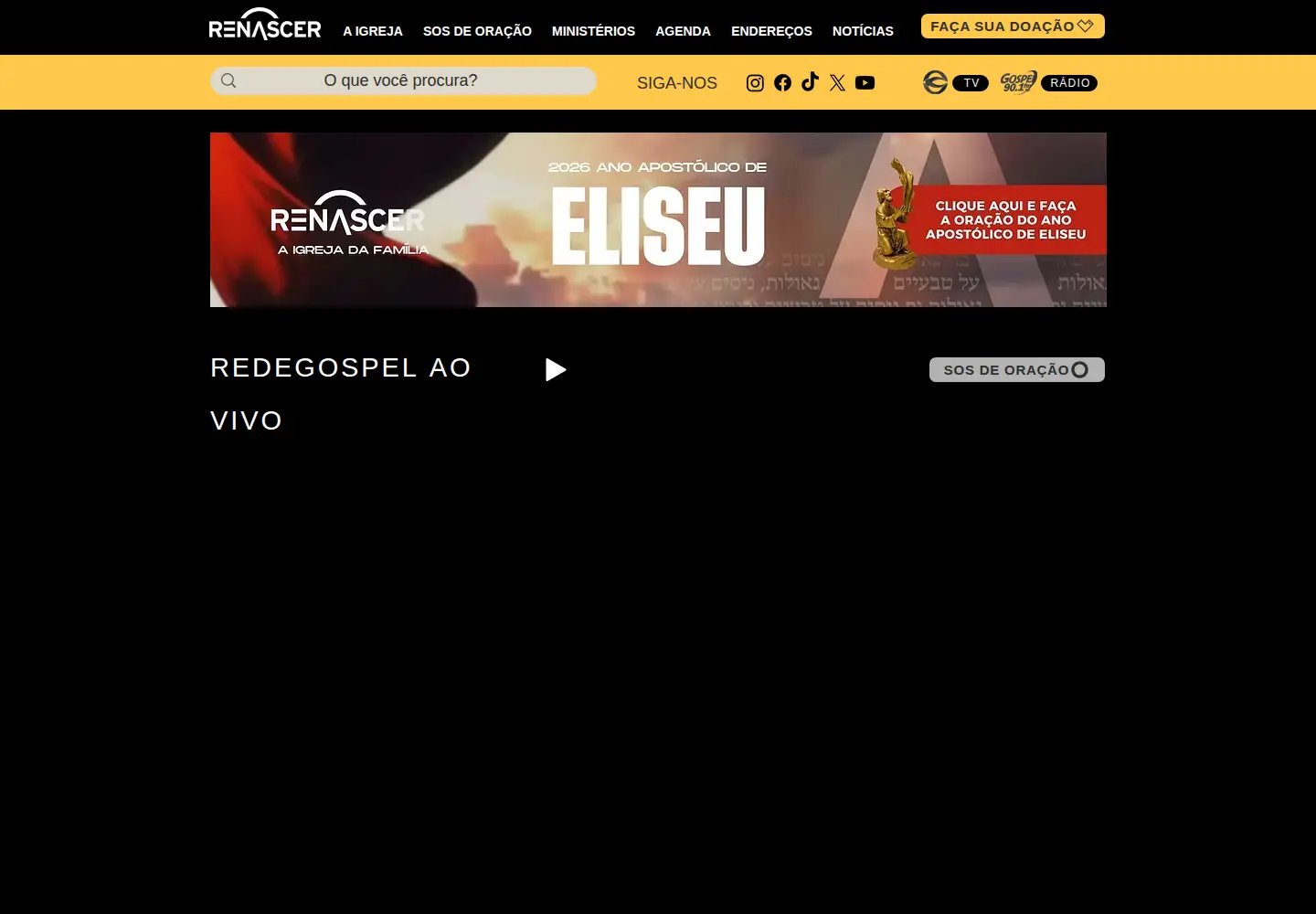 Captured homepage of renasceremcristo.com.br in the current scan