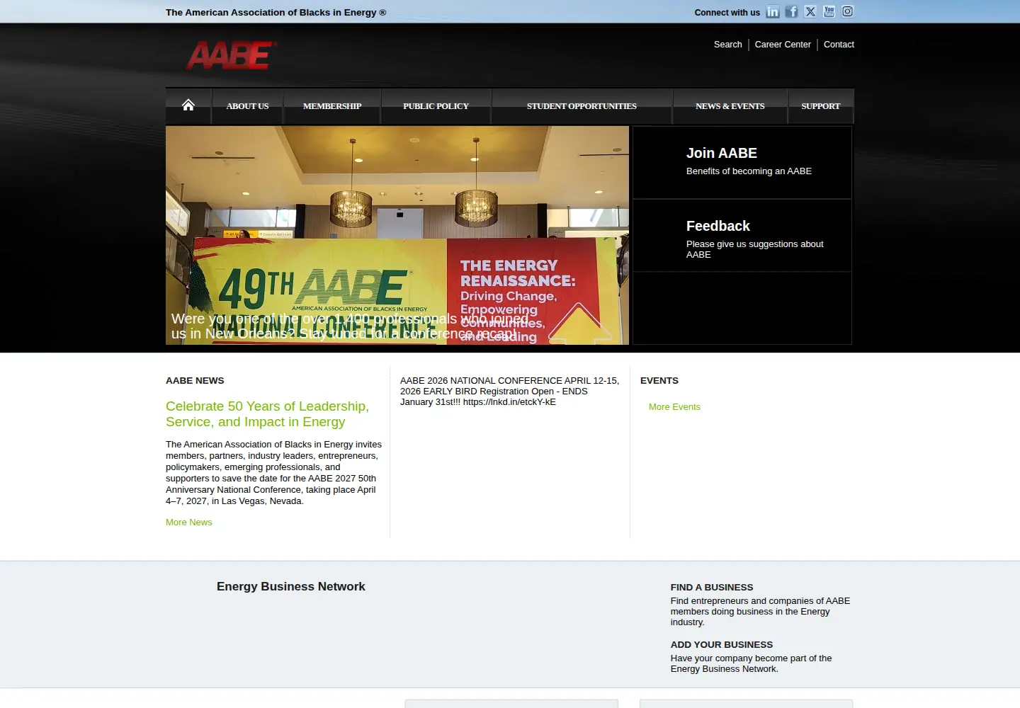 Screenshot of aabe.org