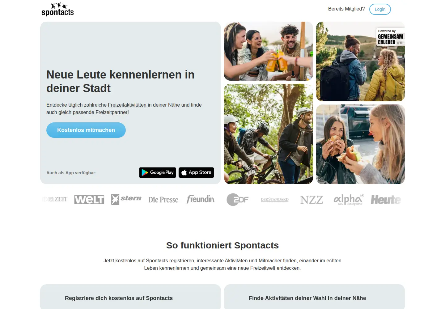 Screenshot of spontacts.com