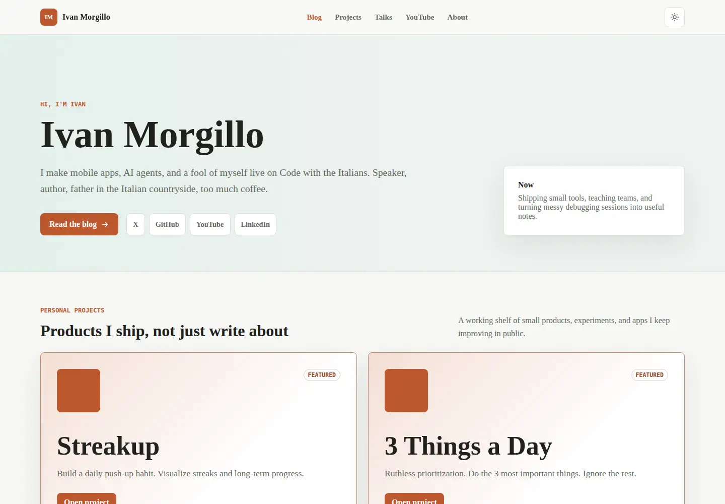 Screenshot of ivanmorgillo.com
