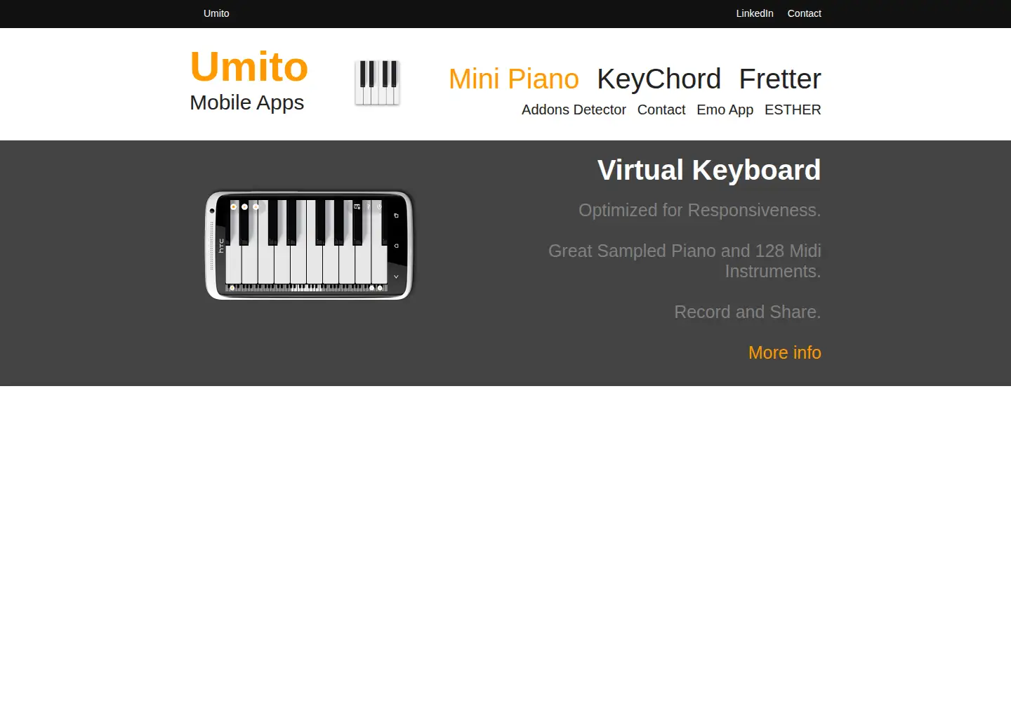 Screenshot of umito.com