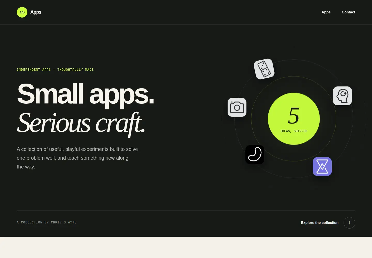 Screenshot of chrisstayte.app