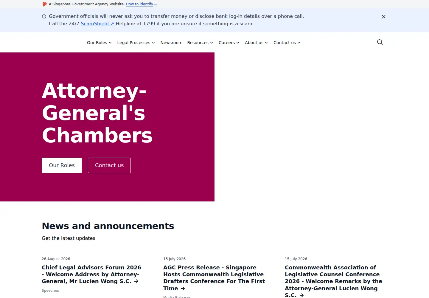 Screenshot of agc.gov.sg