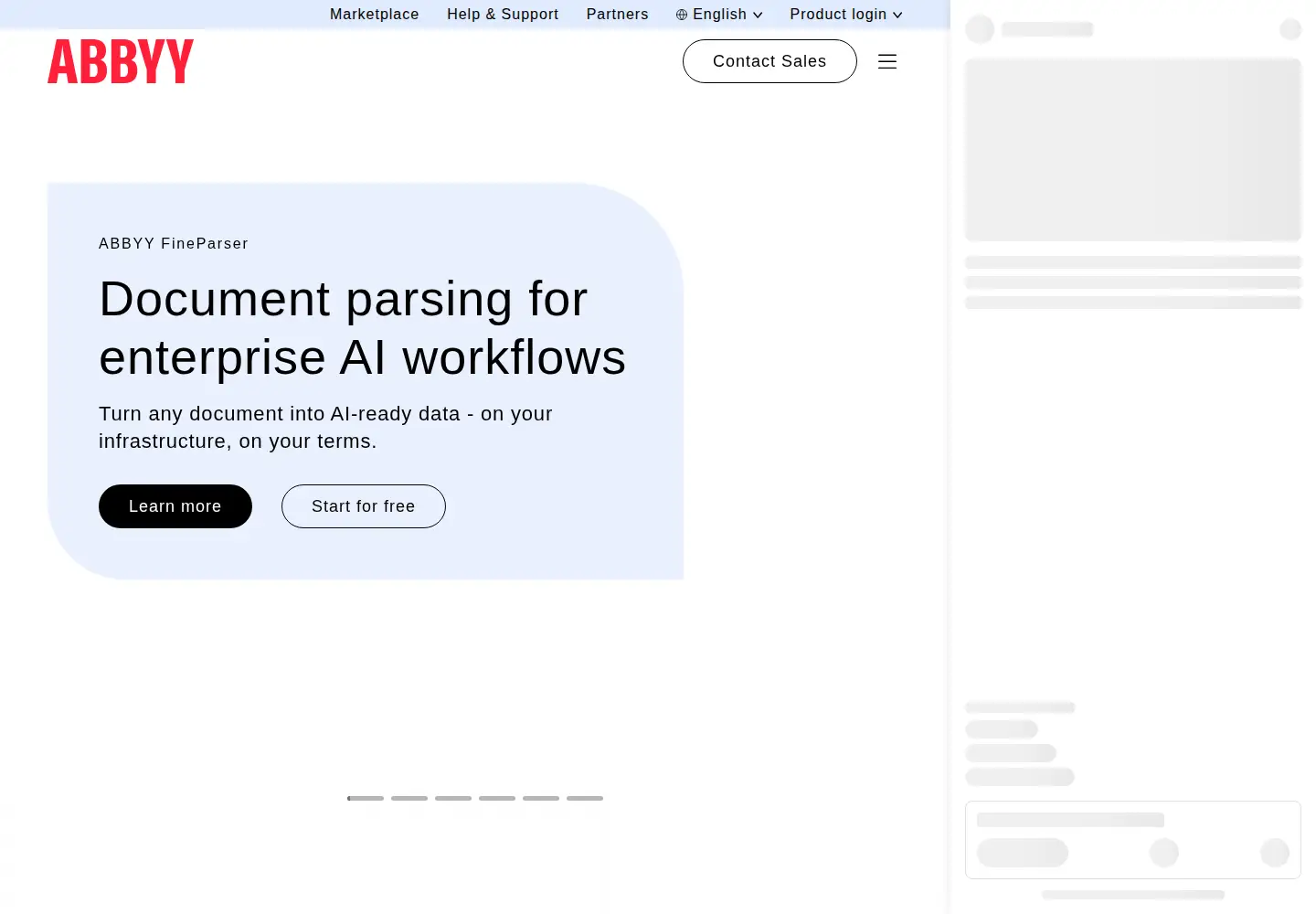 Screenshot of abbyy.com