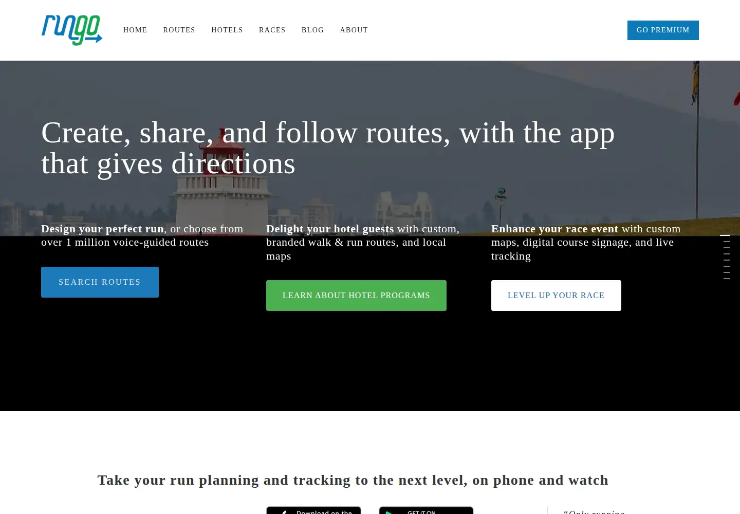 Captured homepage of rungoapp.com in the current scan