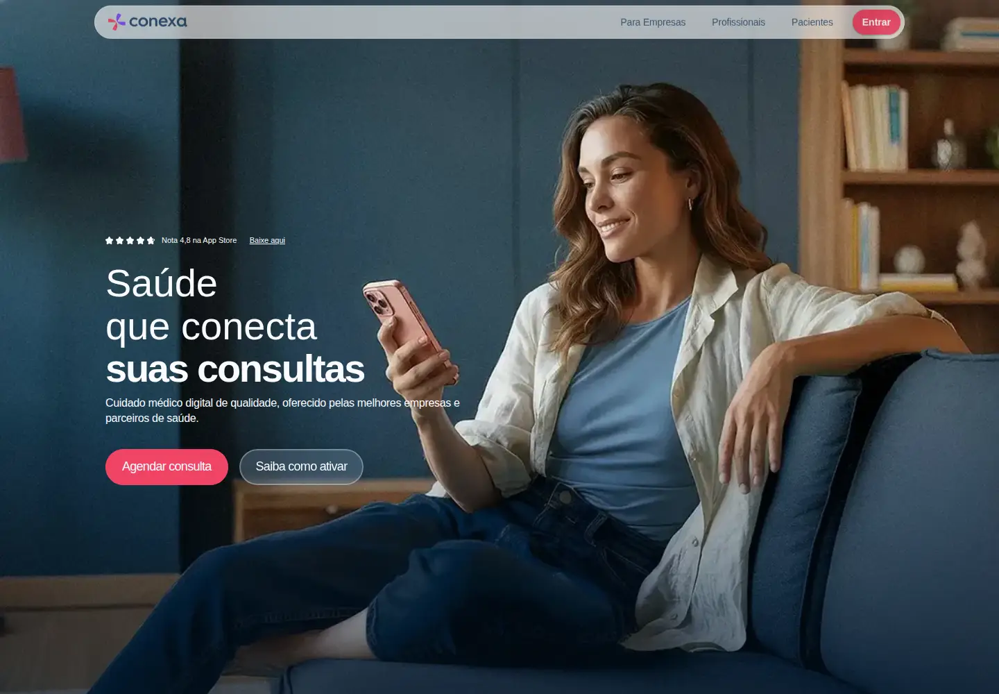 Captured homepage of conexasaude.com.br in the current scan