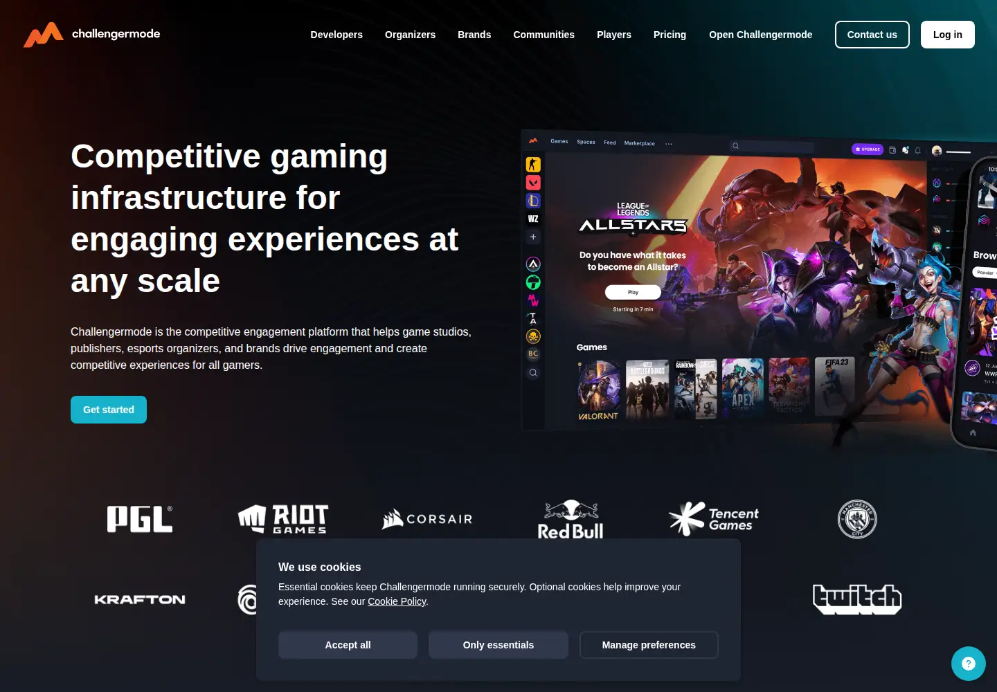Screenshot of challengermode.com