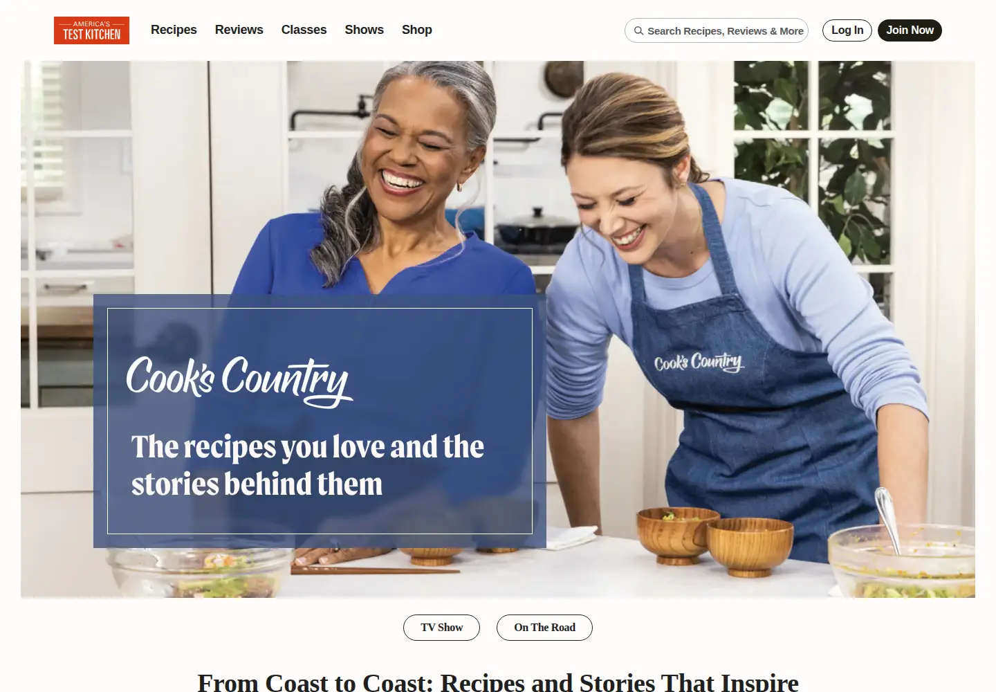 Screenshot of cookscountry.com