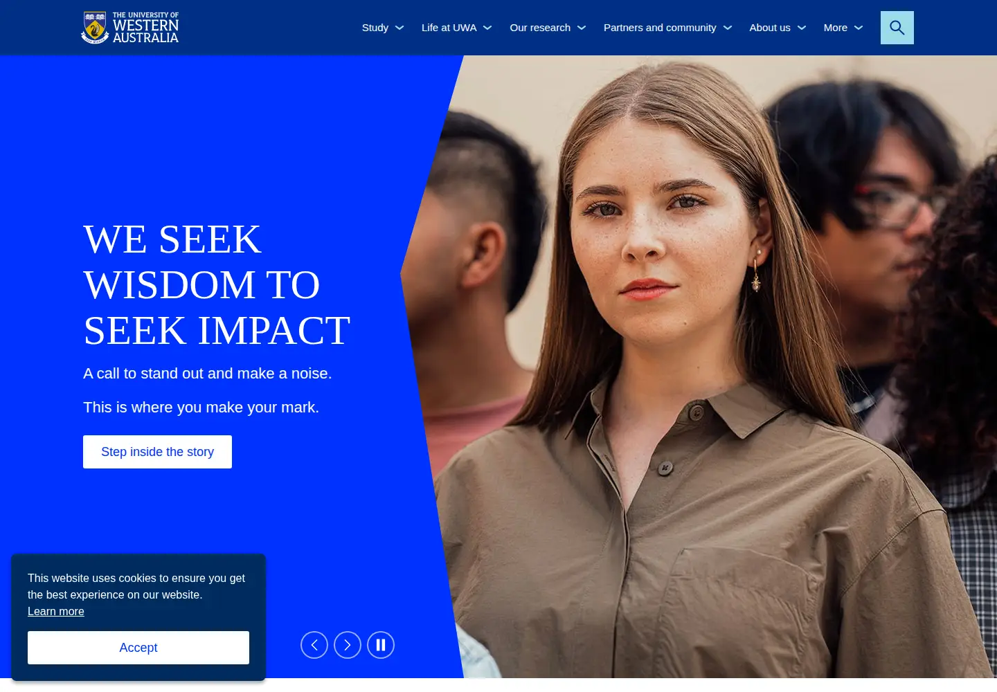 Screenshot of uwa.edu.au