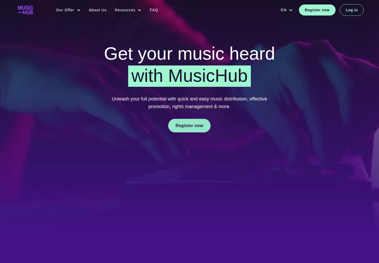 Screenshot of music-hub.com