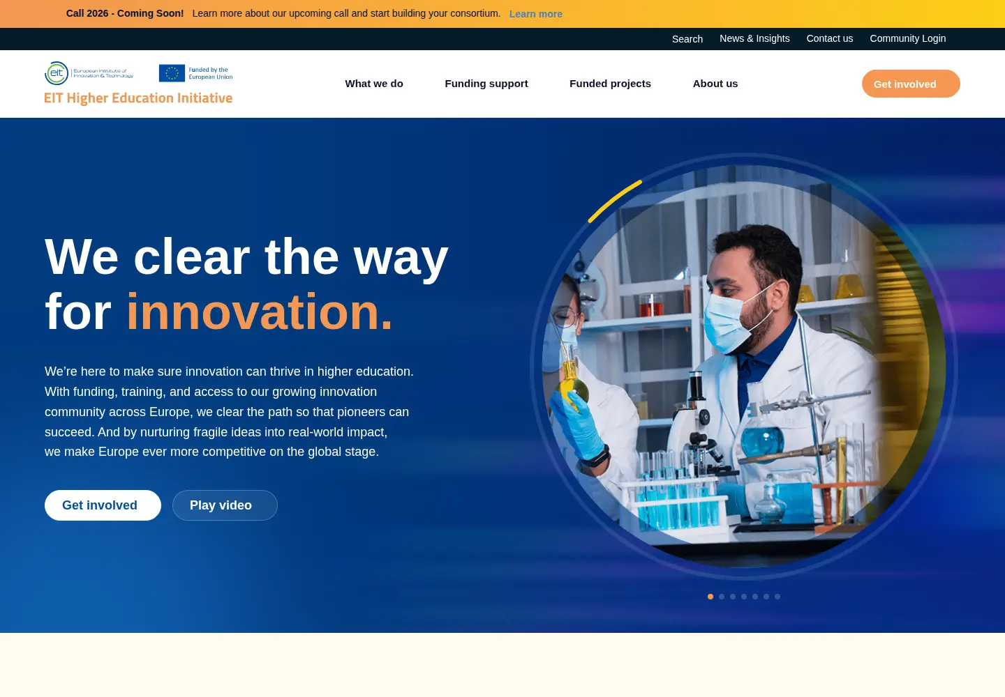 Captured homepage of eit-hei.eu in the current scan