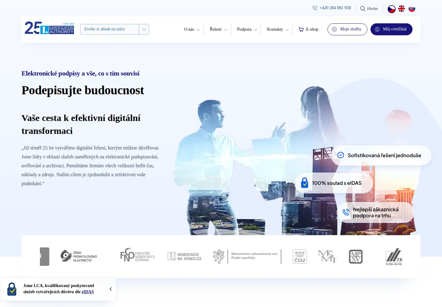 Screenshot of ica.cz