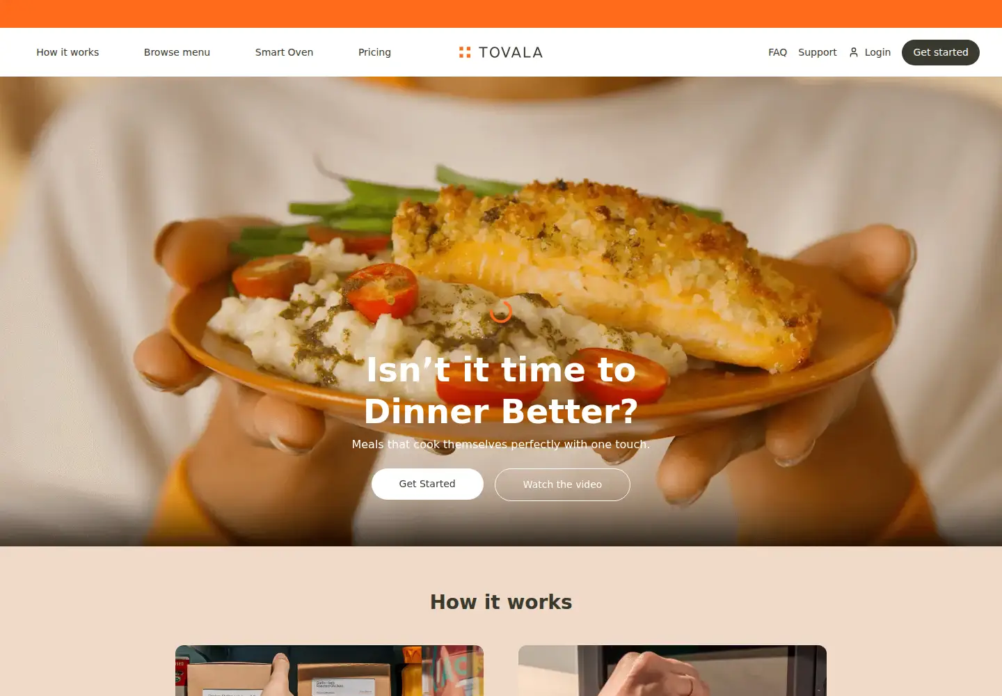 Screenshot of tovala.com