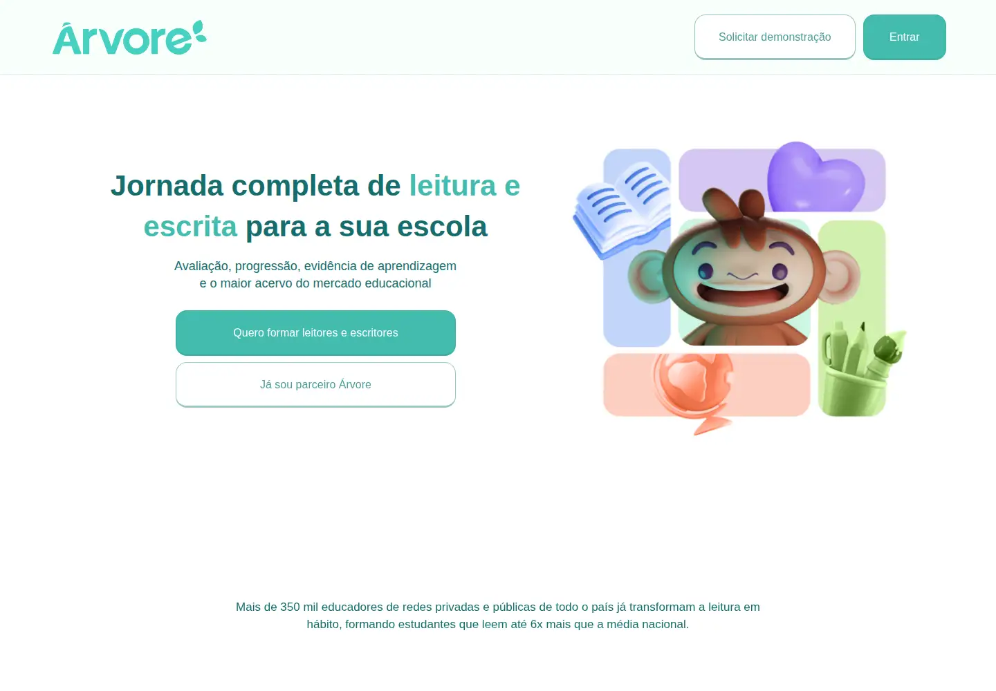 Screenshot of arvore.com.br