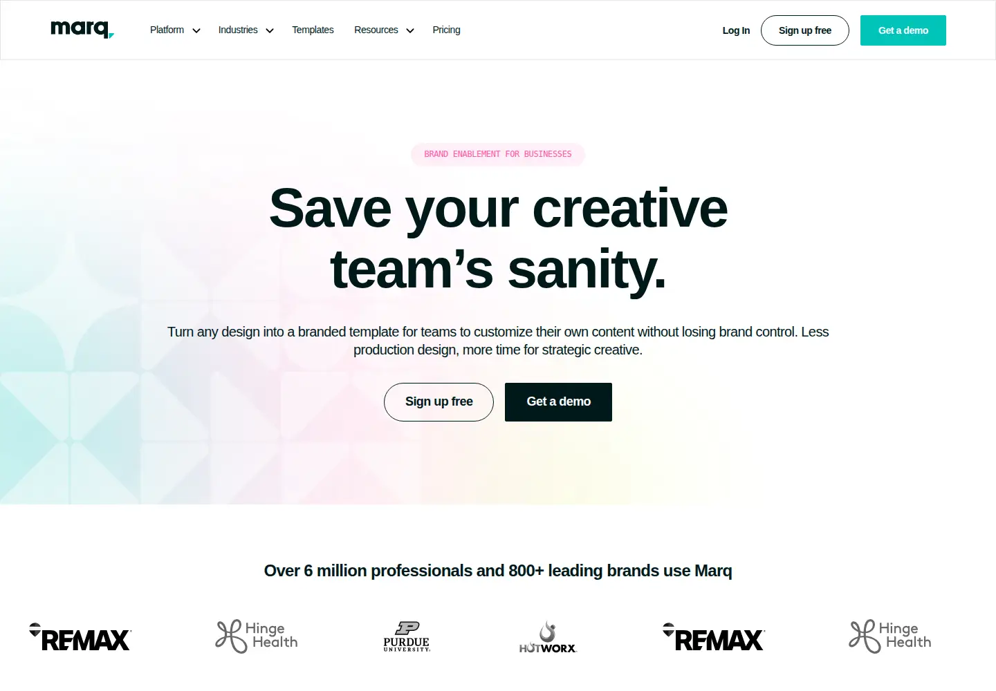 Screenshot of lucidpress.com