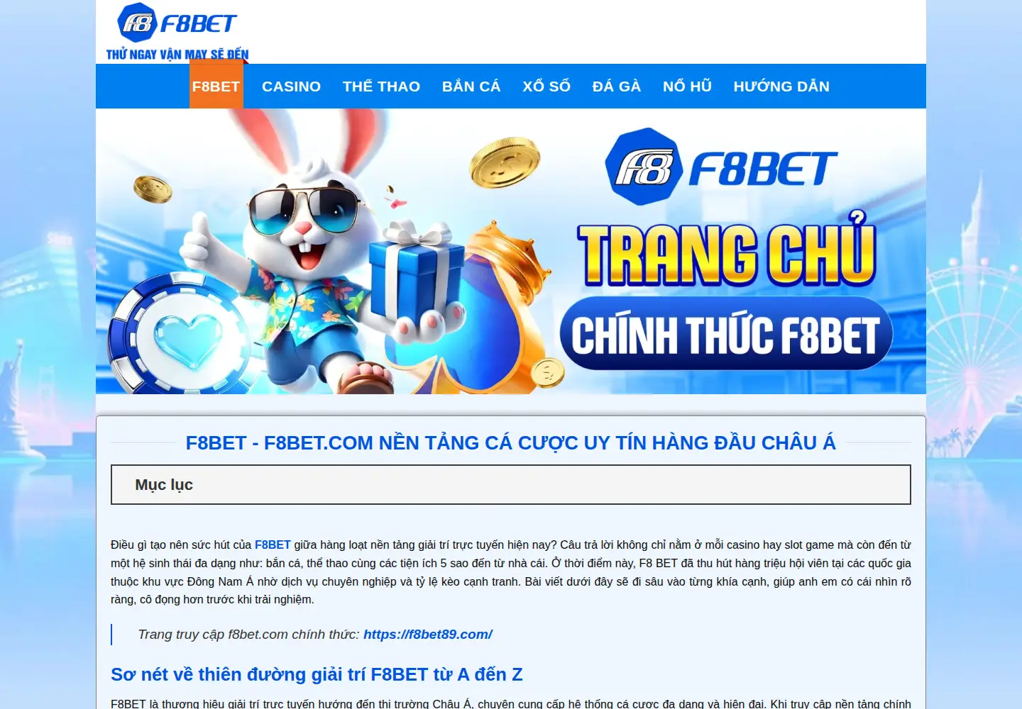 Screenshot of f8bet89.com