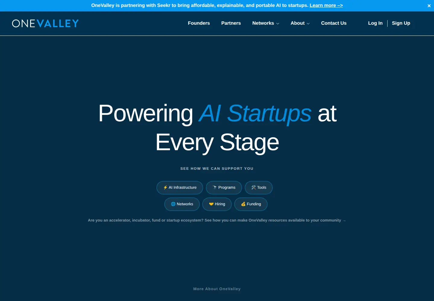 Screenshot of theonevalley.com
