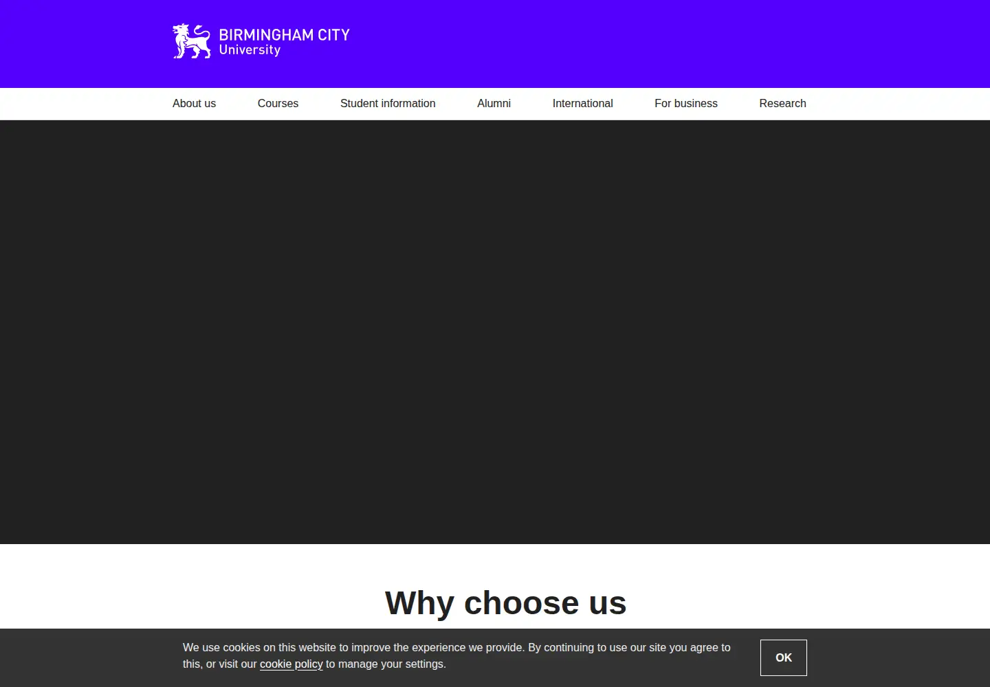 Screenshot of bcu.ac.uk