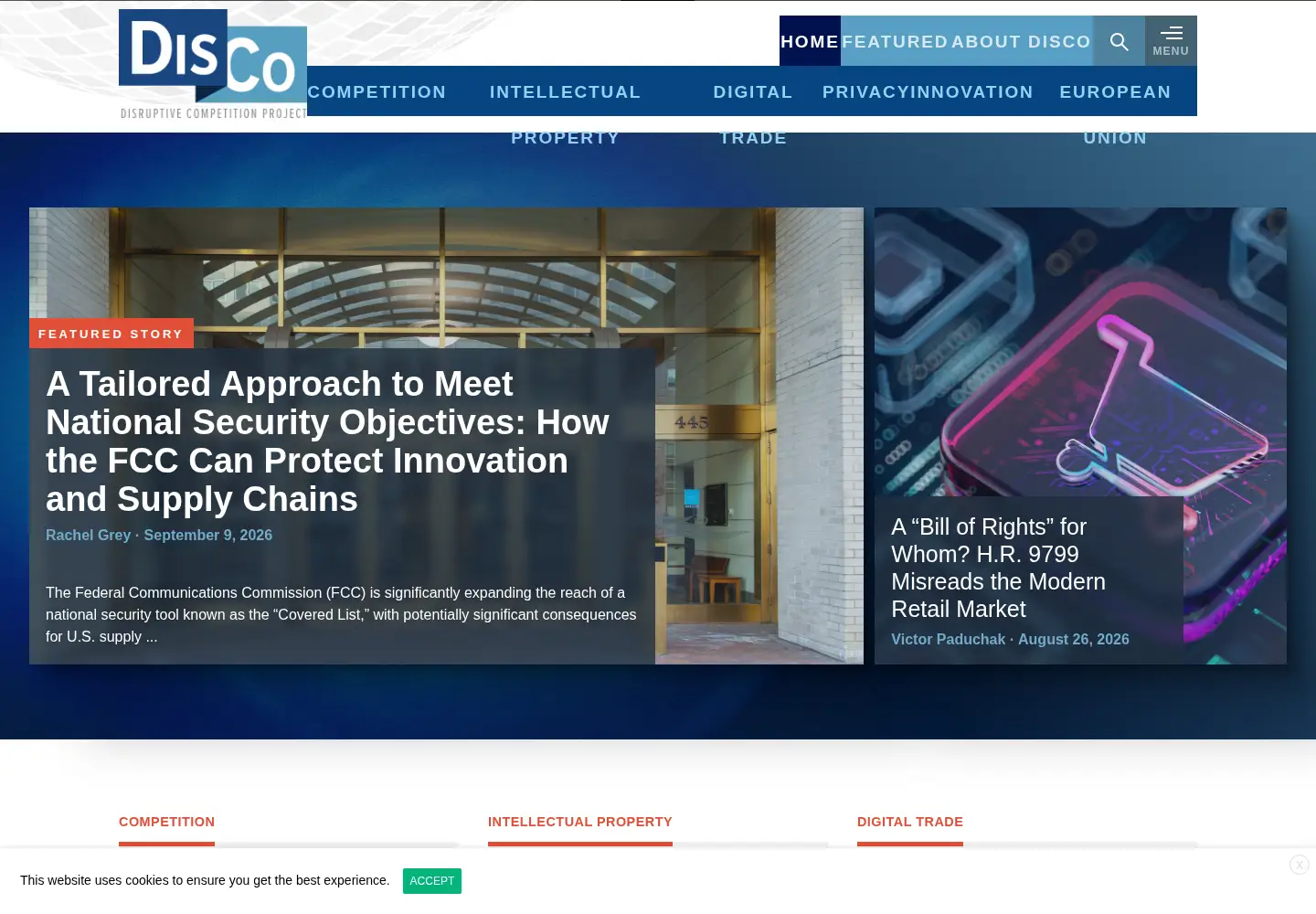 Captured homepage of project-disco.org in the current scan