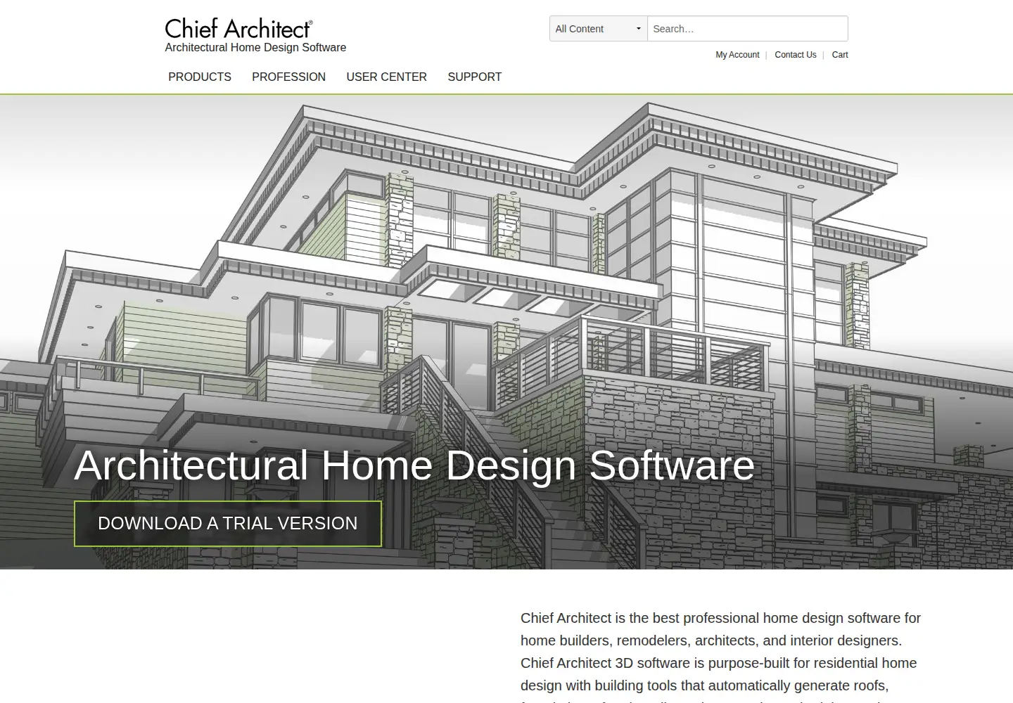 Screenshot of chiefarchitect.com