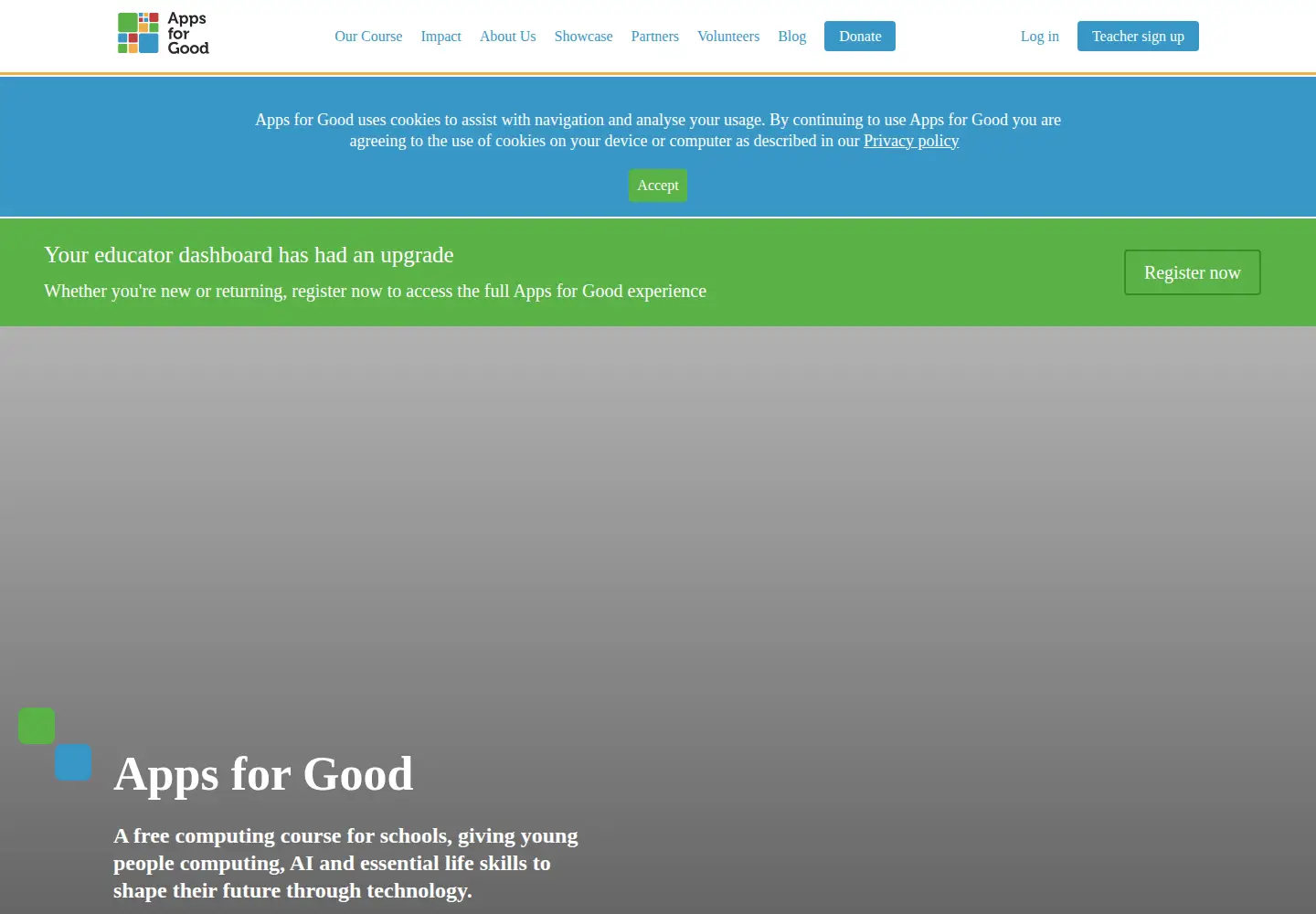 Screenshot of appsforgood.org
