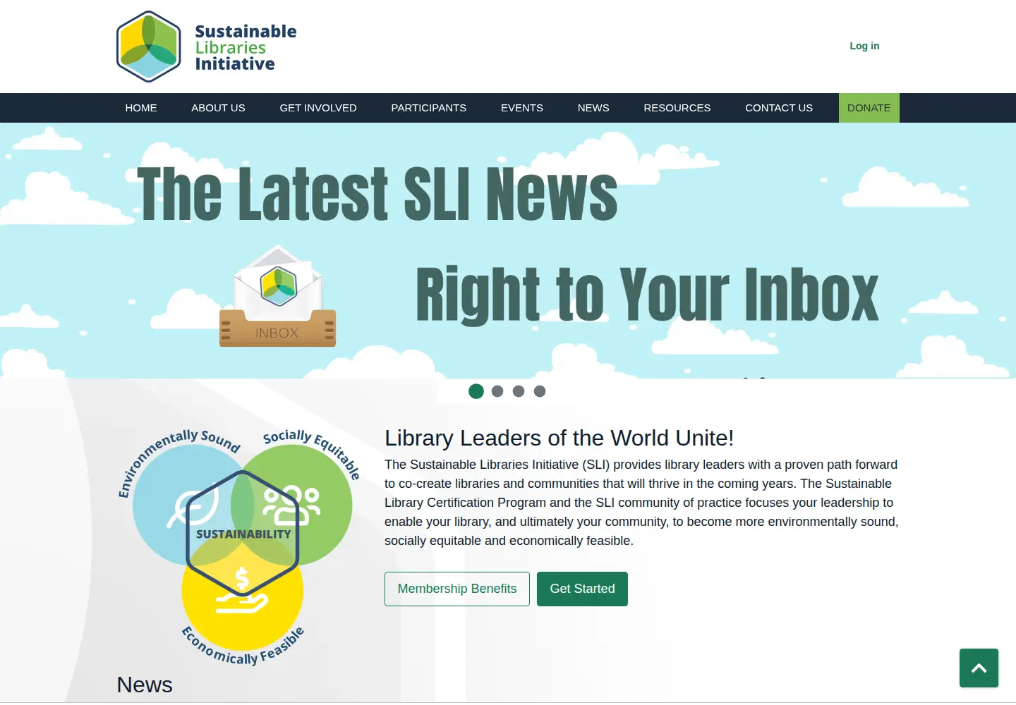 Screenshot of sustainablelibrariesinitiative.org