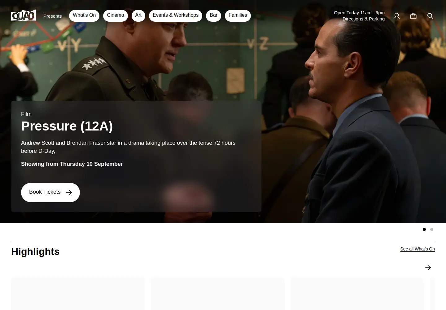 Screenshot of derbyquad.co.uk