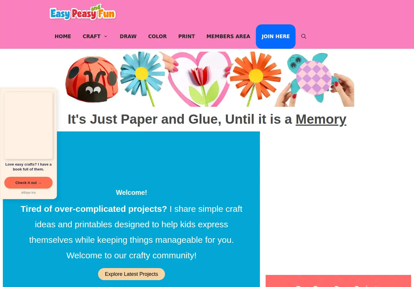 Screenshot of easypeasyandfun.com