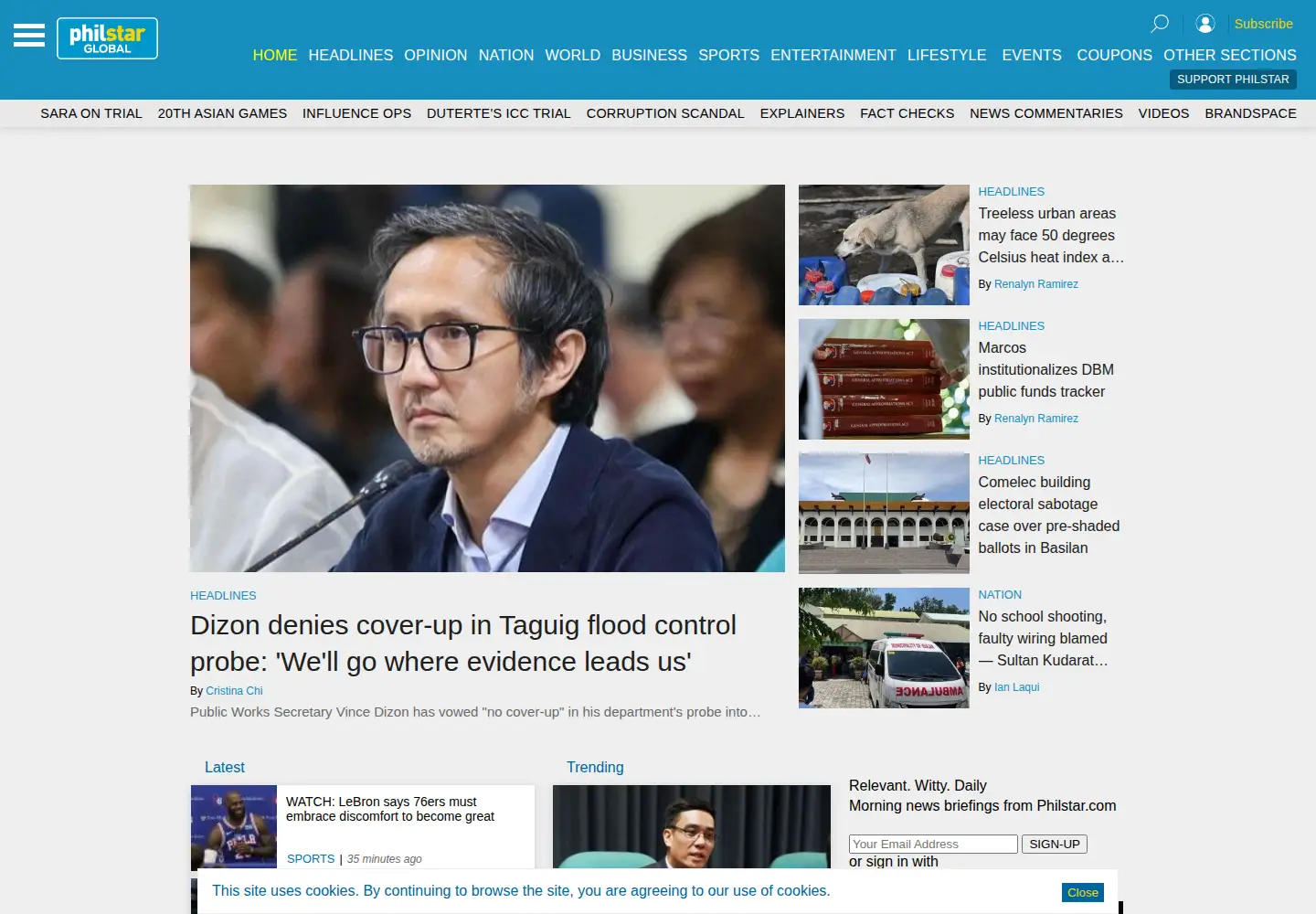 Screenshot of philstar.com