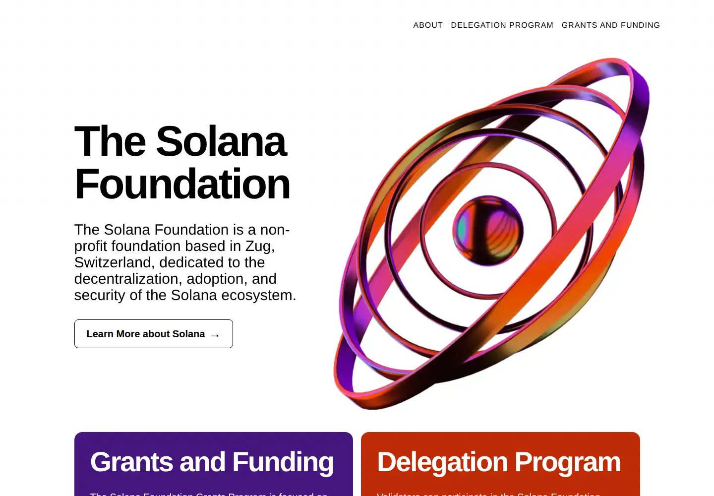 Screenshot of solana.org