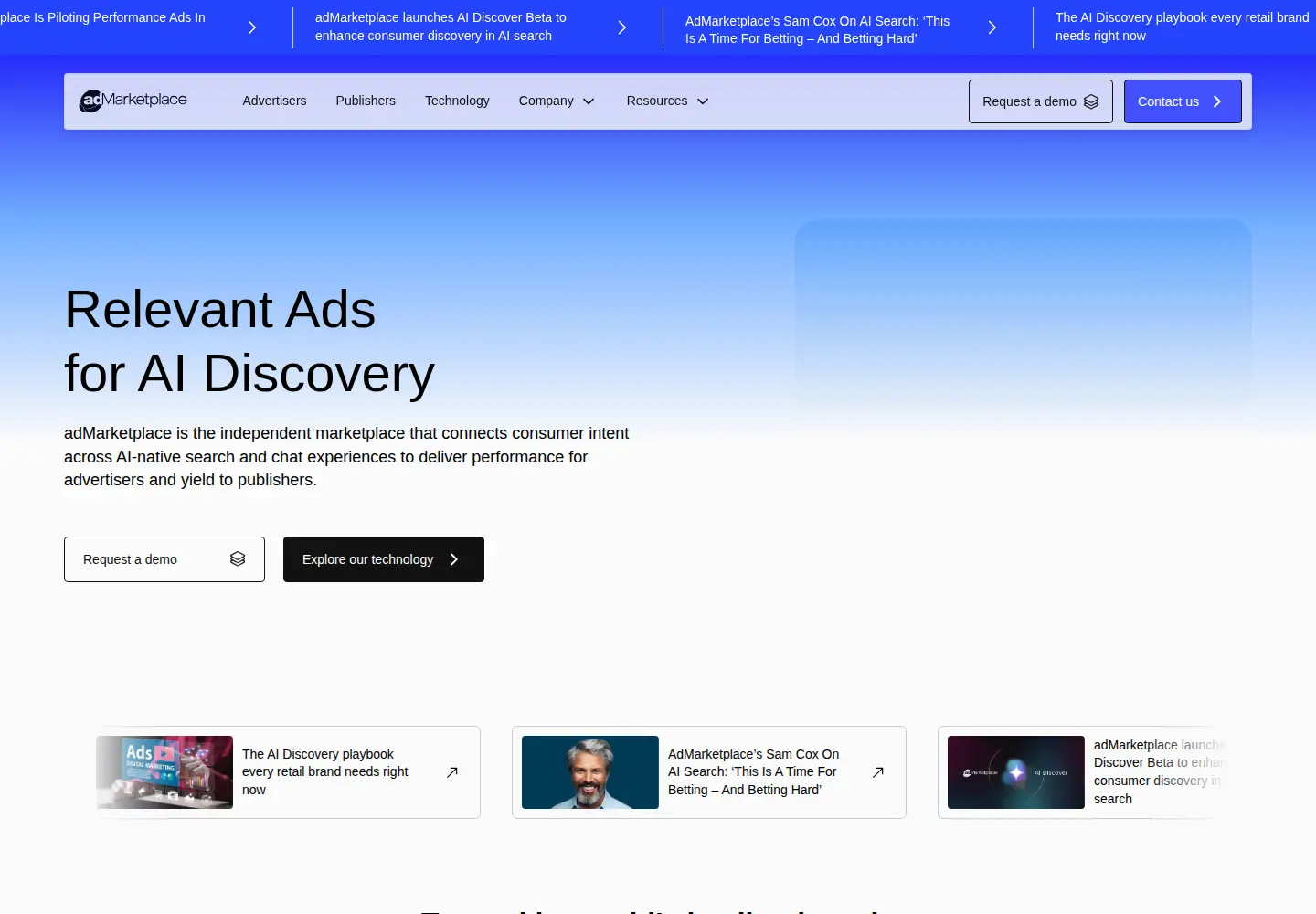Screenshot of admarketplace.com