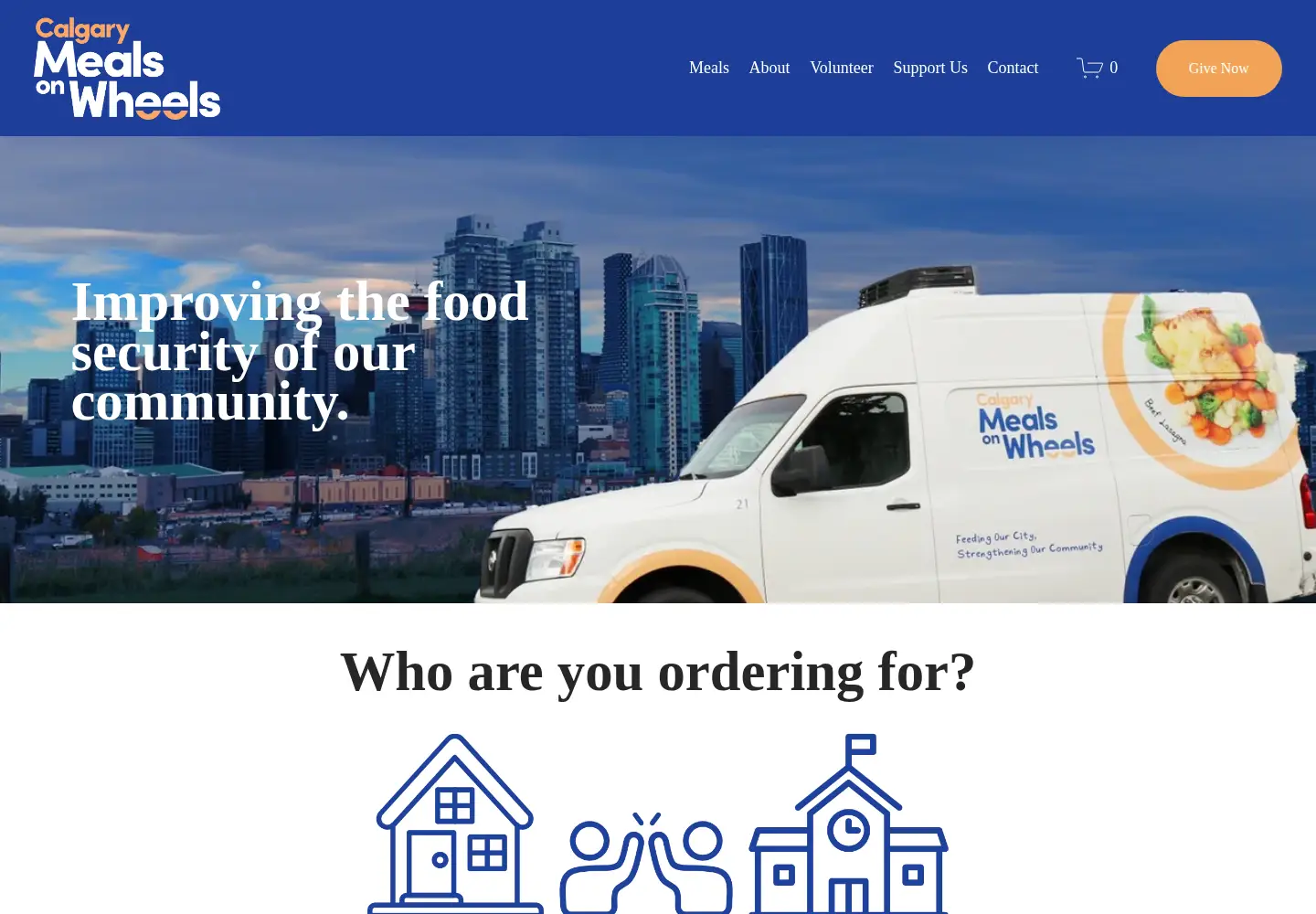 Screenshot of mealsonwheels.com