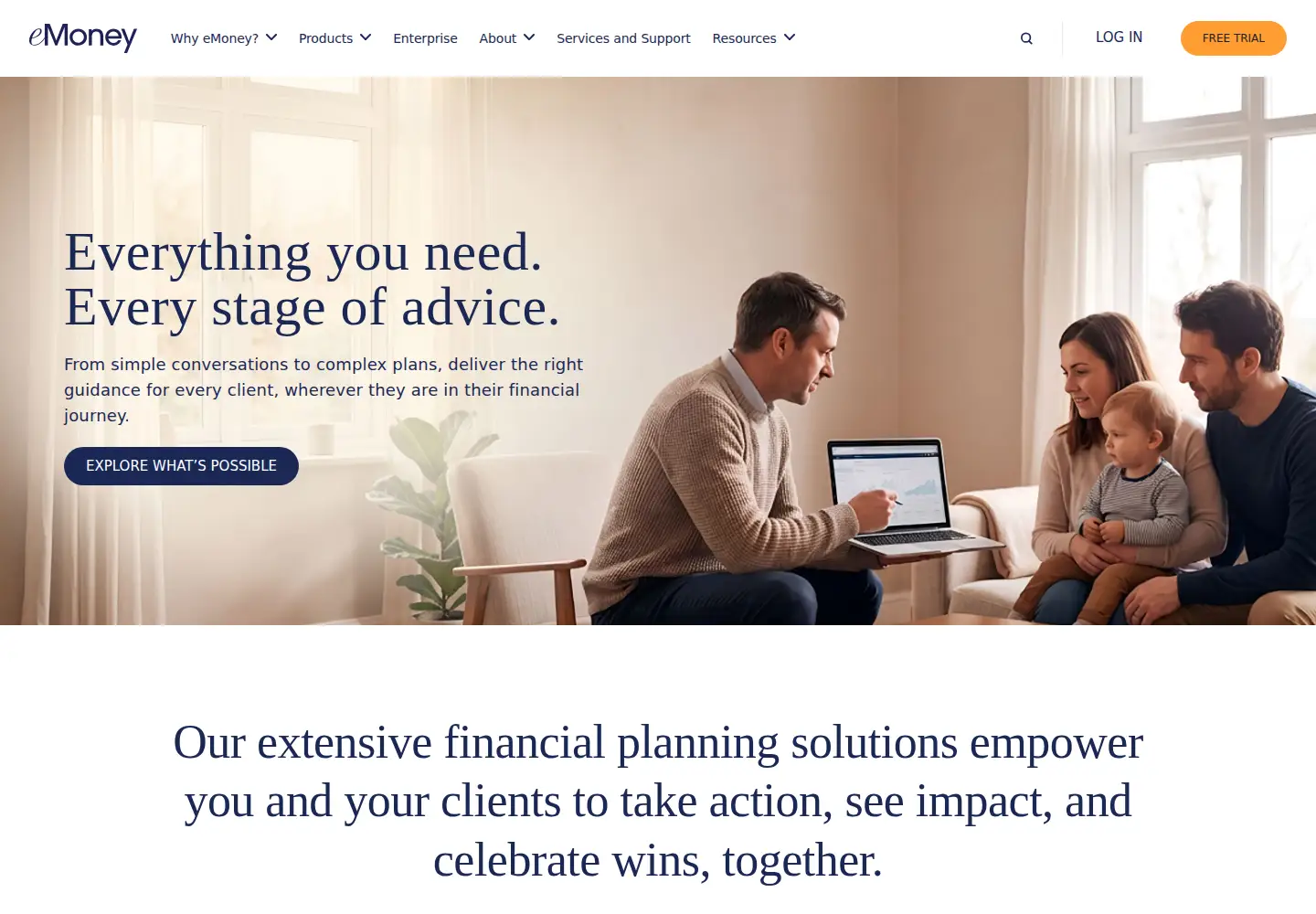 Captured homepage of emoneyadvisor.com in the current scan