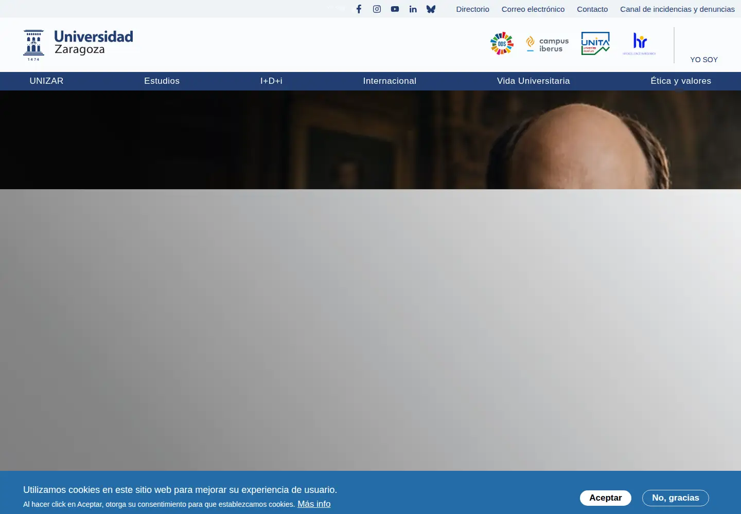 Screenshot of unizar.es