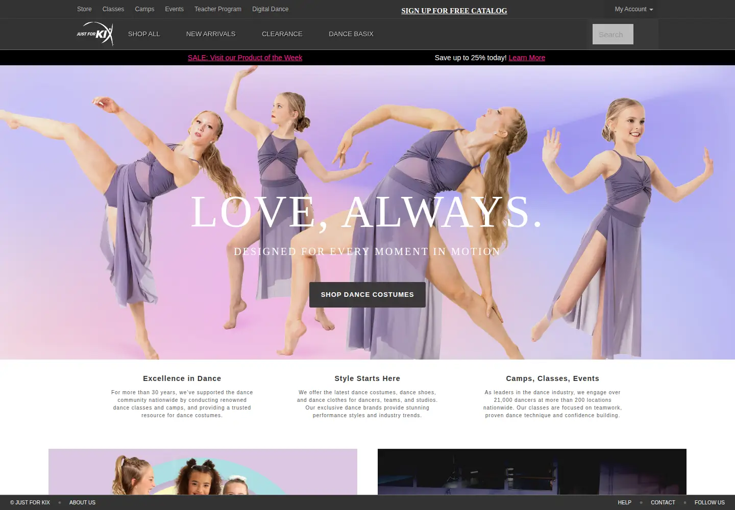 Screenshot of justforkix.com