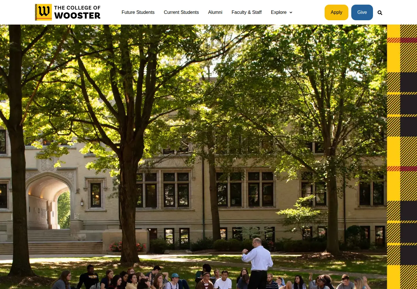 Screenshot of wooster.edu