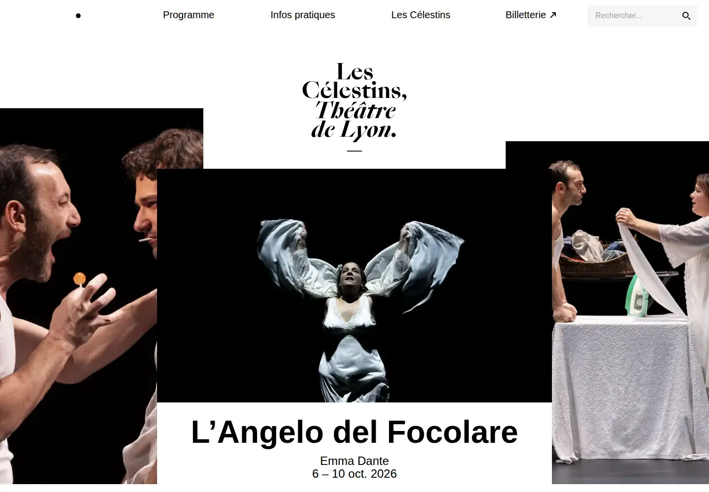 Captured homepage of theatredescelestins.com in the current scan