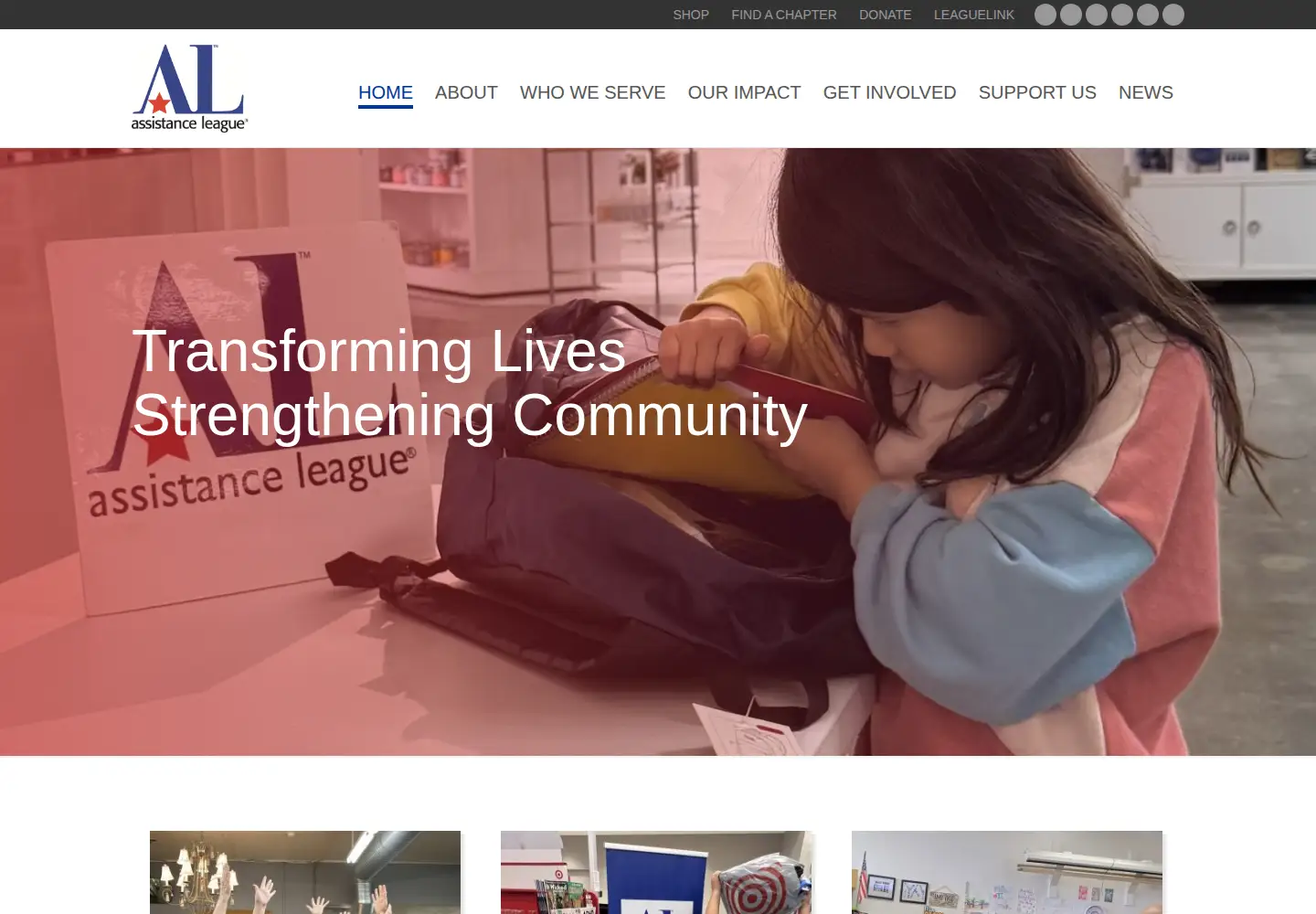 Screenshot of assistanceleague.org
