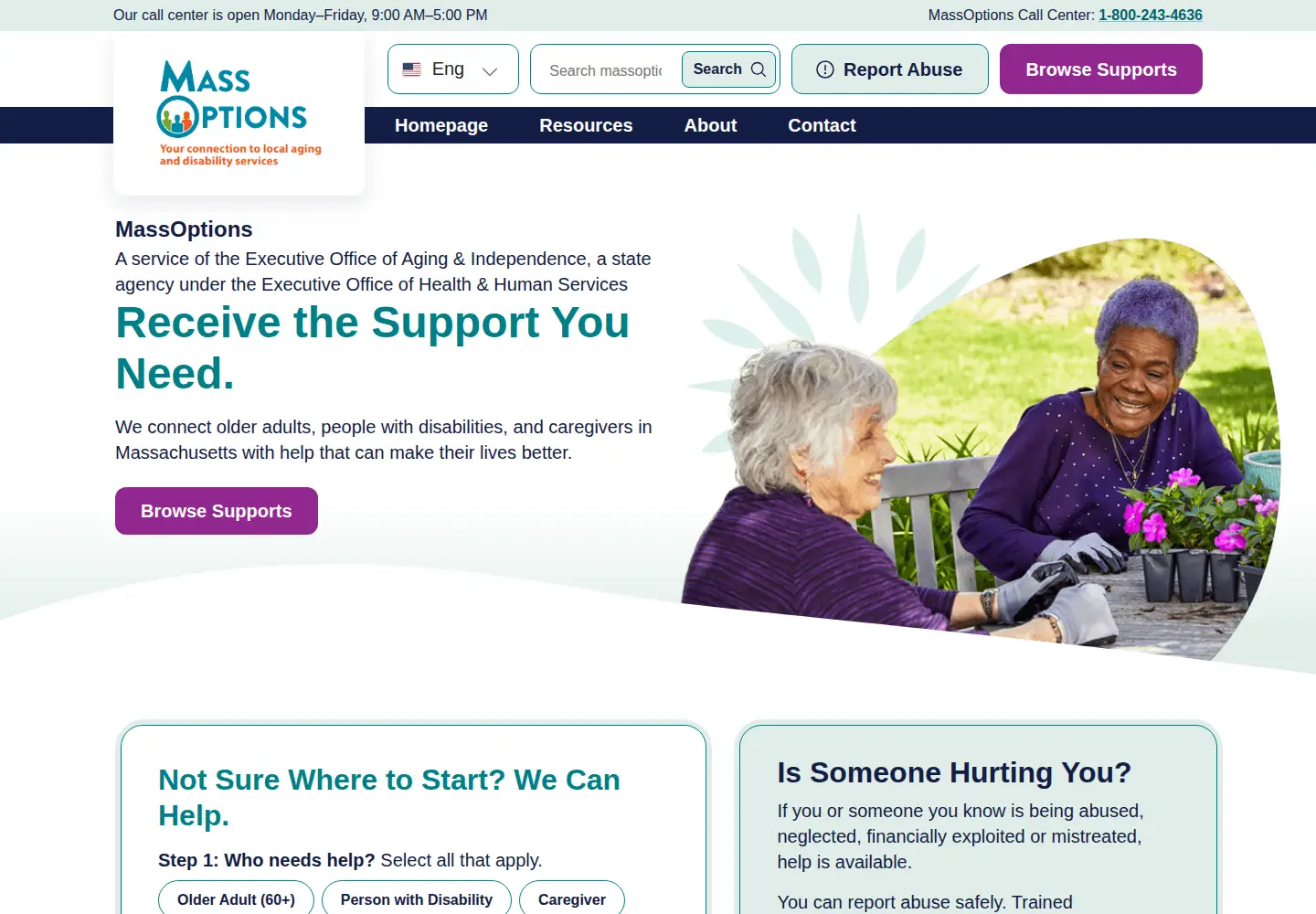 Screenshot of massoptions.org