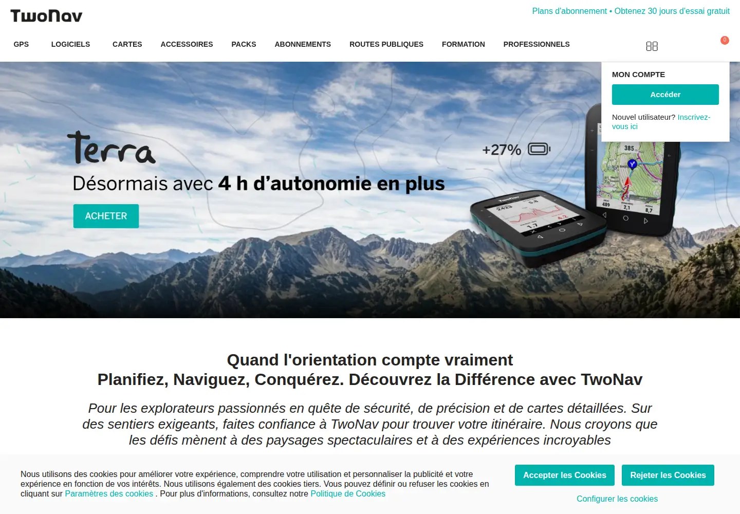 Screenshot of twonav.com
