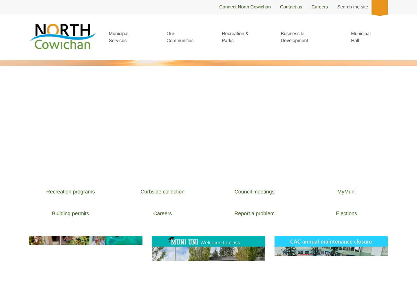 Screenshot of northcowichan.ca