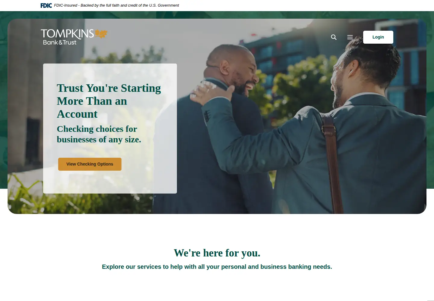 Screenshot of tompkinsbank.com