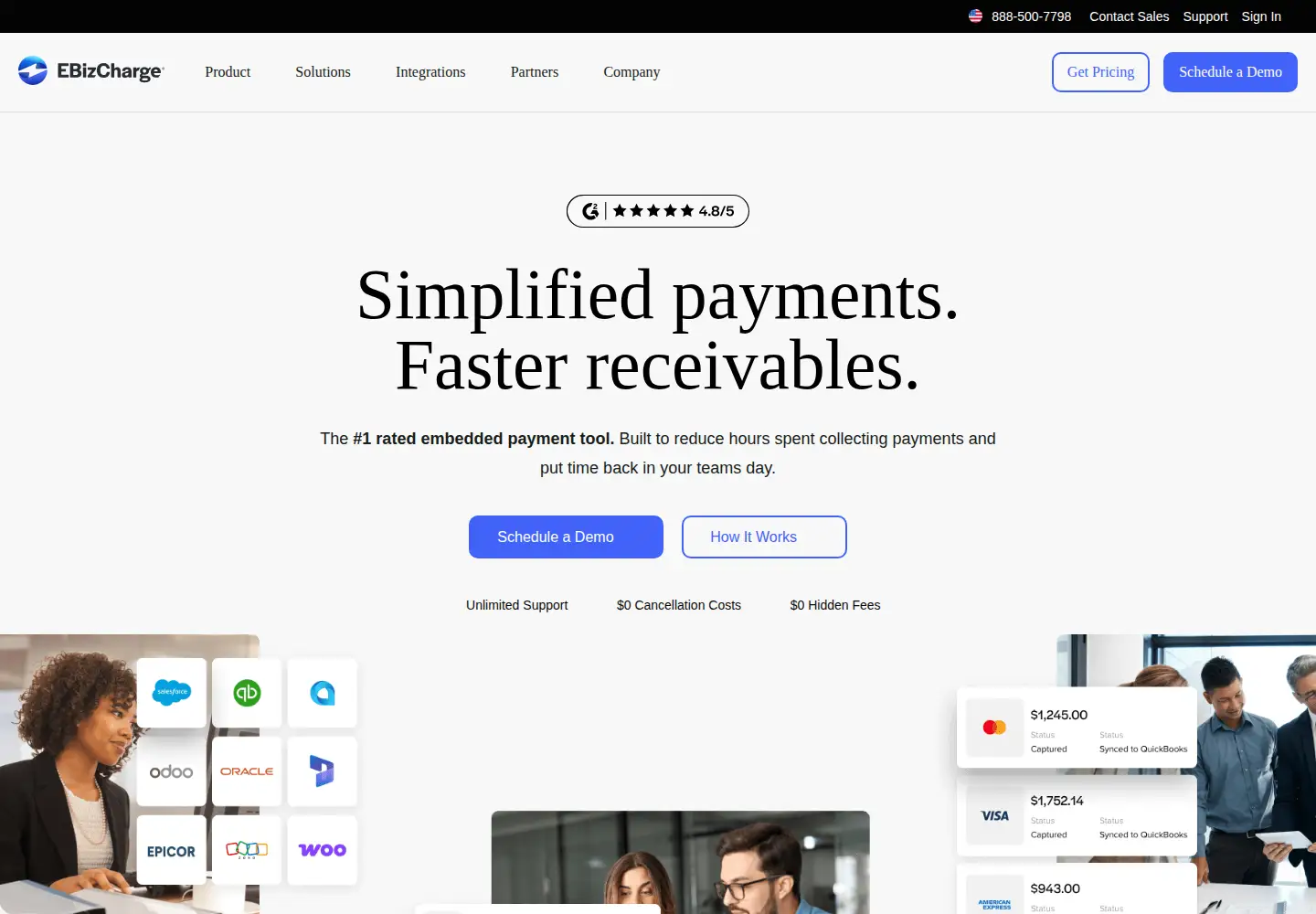 Screenshot of ebizcharge.com